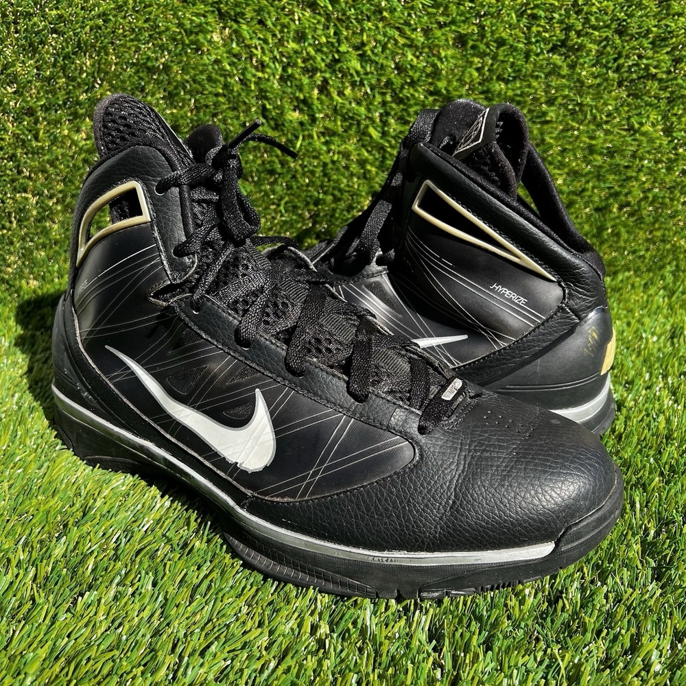 Nike Shoes Men Size 11 Flywire Hyperize Basketball Sneakers Black 367181-011